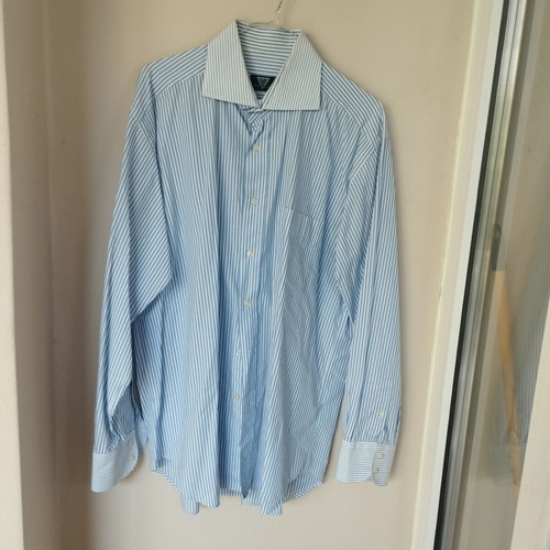 Striped shirt, white and blue, size L