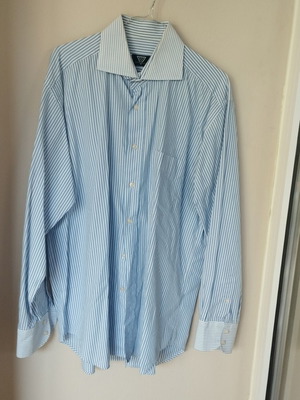 Striped shirt, white and blue, size L
