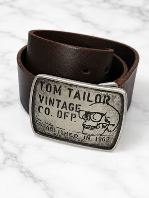 Tom Tailor 1962 Vintage Real Leather Women's Belt like new, brown
