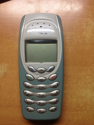 Nokia 3410 gray silver used without charger and battery