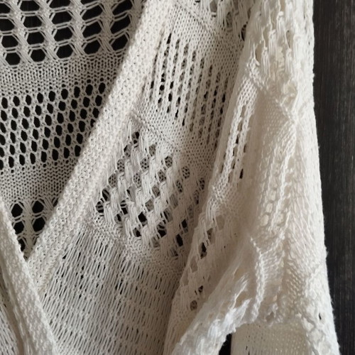 Boho loose and wrap cardigan Mat like new, white