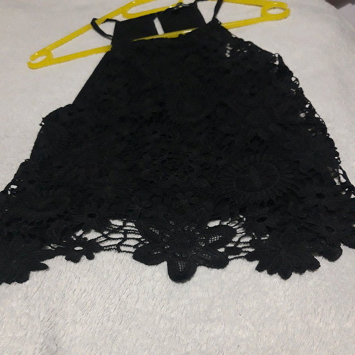 Black Lace Top Tally Weijl New Size M