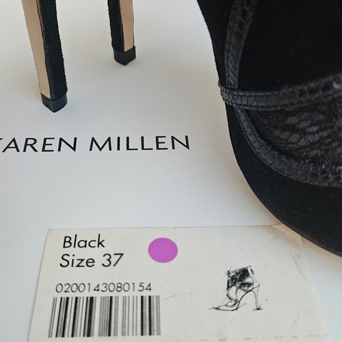 Karen Millen women's Peep-Toe boots size 37 new, black