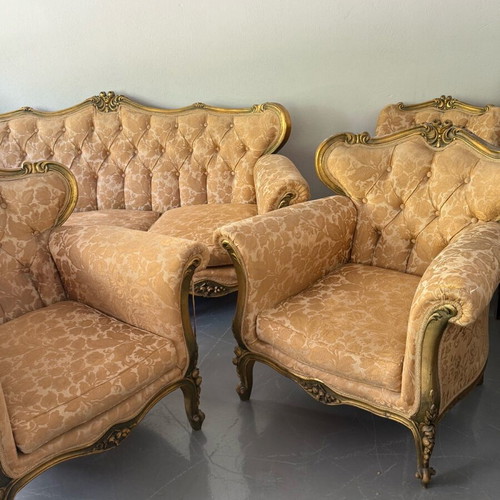 Englezakis antique living room used with sofa, 2 armchairs and chair