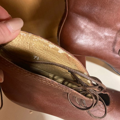 Seychelles leather ankle boots used, brown, size 38.5