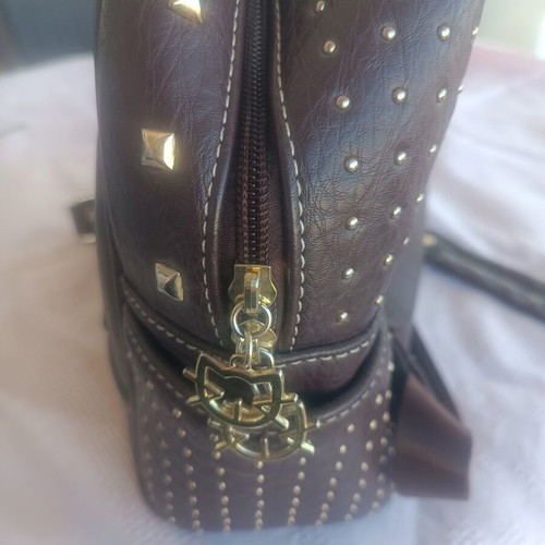 Sammao Vintage Kids Backpack My Heart Is With You Cat Design like new, brown and gold