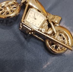 Metal miniature motorcycle table clock