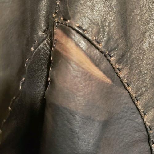Fullah Sugah leather jacket brown like new, stonewashed