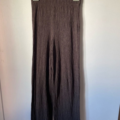 Zara ribbed palazzo pants used, brown, size Small