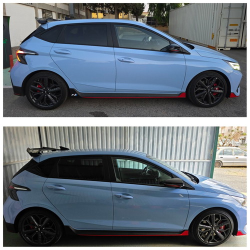 i20N side skirt N logo badges 3D printed