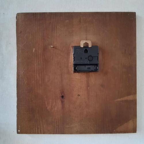 Handmade wooden Nosferatu wall clock used, non-working