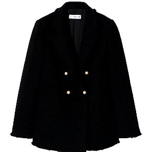 Tweed σακάκι - παλτό με πέρλες L