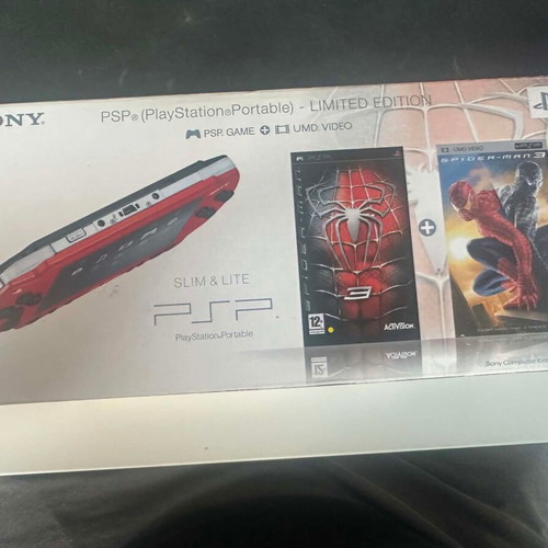 PSP 2004 Spider Man Edition box used with two games and manuals