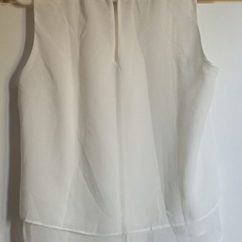 Bershka chiffon top with black collar, like new, size L