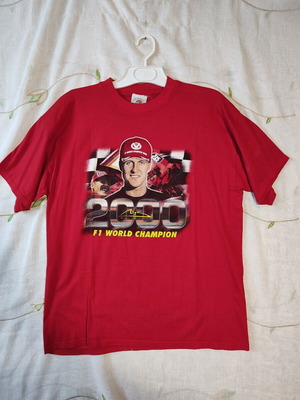 Ρετρό μπλούζα Michael Schumacher 2000 F1 World Champion Ferrari κόκκινη XL σαν καινούργια