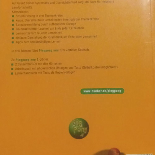 Pingpong Neu 2 – Lehrbuch used German language learning book