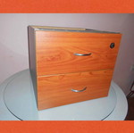 Wooden Office Drawer Unit with 2 Drawers like new, reversible mounting