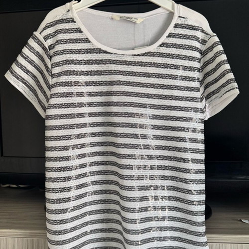 Mayoral women's blouse new with white-black rhinestones size 14 years