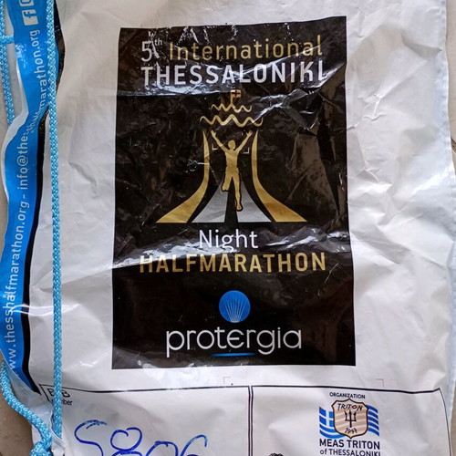Nylon bag used 5th International Thessaloniki Night Half Marathon 2016