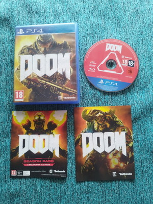 Doom παιχνίδι PlayStation 4 μεταχειρισμένο, μη λειτουργικό, για συλλογή