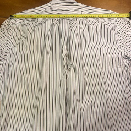 Nautica Men's Shirt Medium like new, striped white and blue
