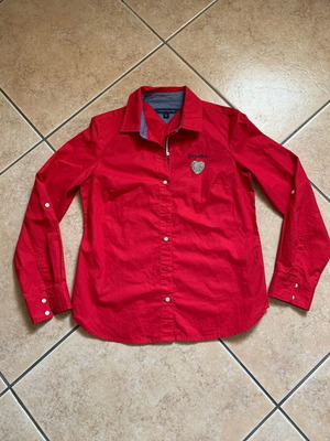 Tommy Hilfiger shirt used, size S, red
