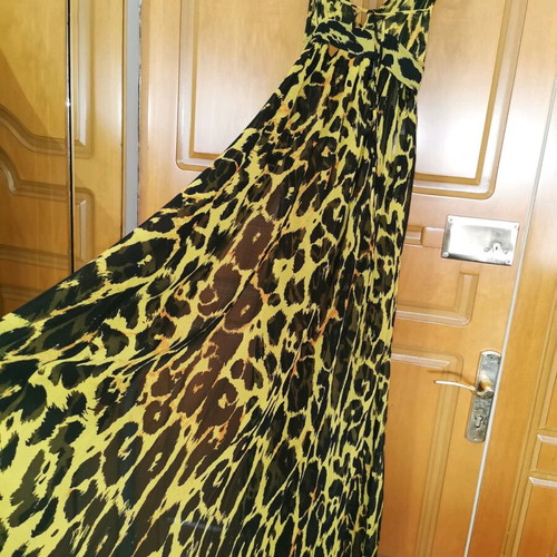 Φόρεμα παραλίας animal print καινούργιο, κίτρινο