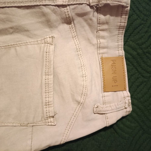 Elastic summer pants like new, beige, size L