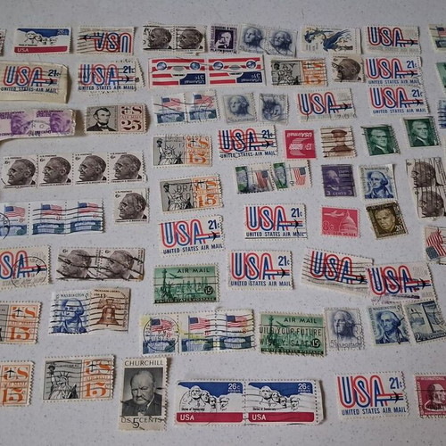 US Stamps used, collection of 520 vintage pieces