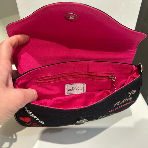 Lulu Guinness vintage shoulder bag black, like new