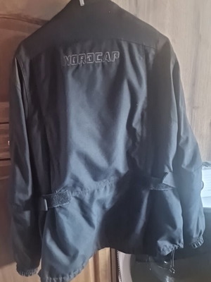 Nordcap motorcycle jacket used XXL with protectors missing one button