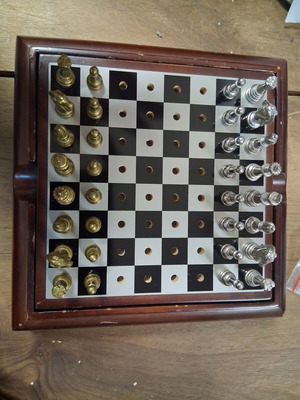 Chess portable wooden small size used