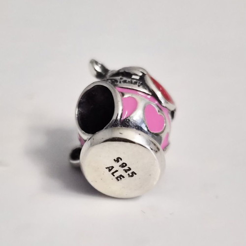 Pandora Mickey and Minnie Charm in Teacup, new, sterling silver