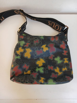 Tous Bear Camo shoulder bag, black multicolor