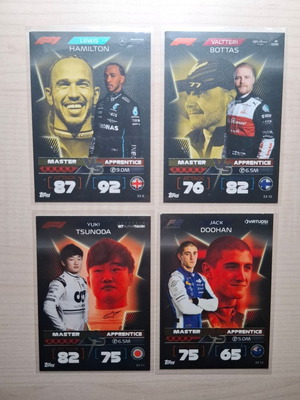 Topps F1 Turbo Attax 2022 πακέτο 4 καρτών Master vs Apprentice καινούργιο