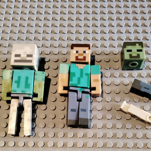 Minecraft figures used, figures and parts