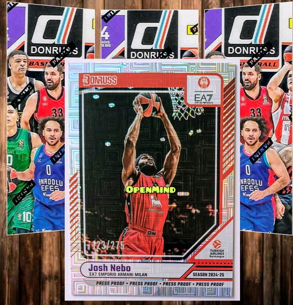 NEBO - PRESS PROOF /275 - ARMANI MILAN - DONRUSS EUROLEAGUE 2024-25