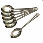 Metal spoons set of 6, 17cm