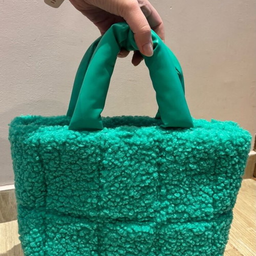 Topshop green bouclé textured handbag like new