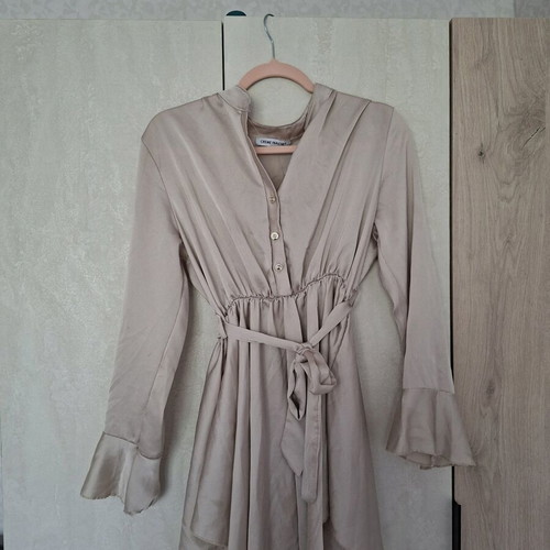 Women's formal dress, pearl color, size M