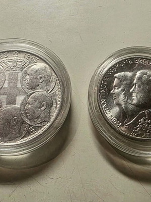 Silver 30 Drachma coins pair