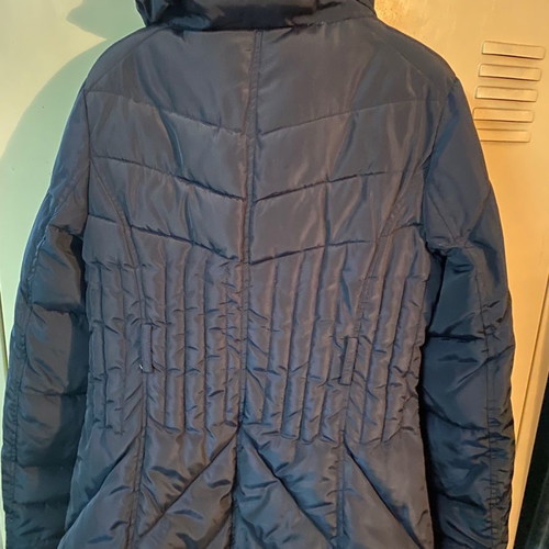 Children's jacket new, blue, with hood large