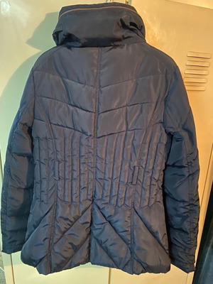 Children's jacket new, blue, with hood large