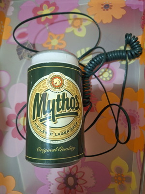 Vintage σταθερό τηλέφωνο Mythos μπύρα