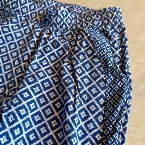 H&M girls' pants 6-7 years like new, viscose, white-blue