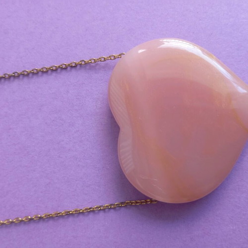 Heart necklace used with tarnished chain
