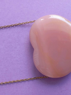 Heart necklace used with tarnished chain