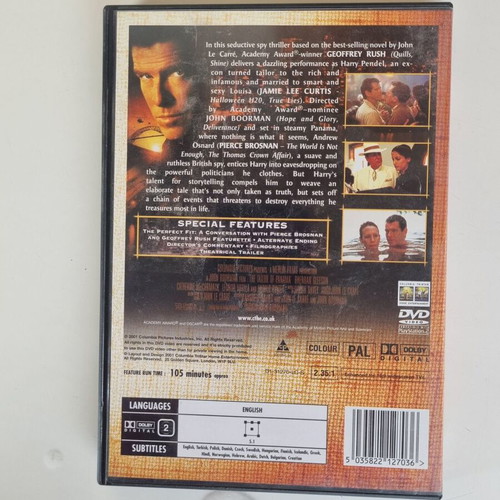 The Tailor of Panama DVD, adventure thriller, subbed