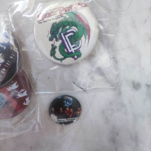 Deep Purple large pin badge set of 9, one small Perfect Strangers