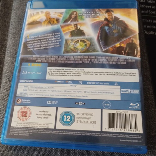 Doctor Strange Blu-Ray like new, adventure, fantasy, action